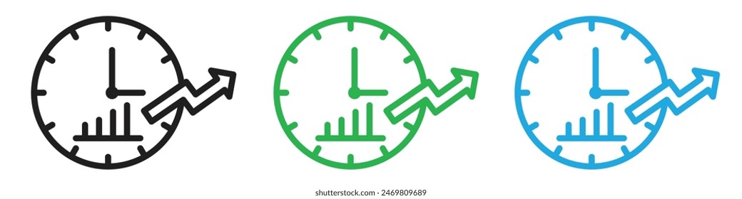 Mejora continua icono línea arte Vector
