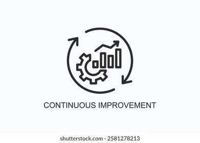 Continuous Improvement Icon Or Logo Isolated Illustration