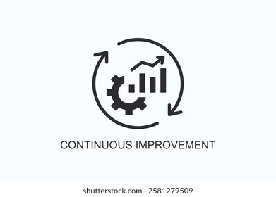 Continuous Improvement Icon Or Logo Isolated Illustration