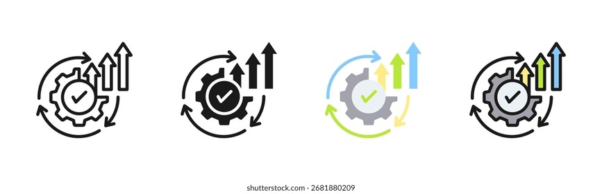 Continuous Improvement Icon Pack In Multiple Styles