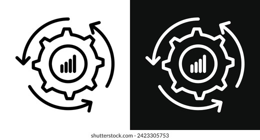 Continuous improvement icon set. vector illustration