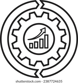 aumento simbólico de crecimiento del vector de mejora continua