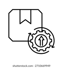 Ícone de Melhoramento Contínuo com ilustração de estoque de vetor de fundo branco