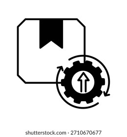 Ícone de Melhoramento Contínuo com ilustração de estoque de vetor de fundo branco