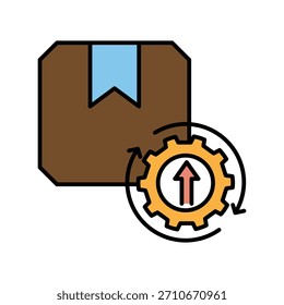 Ícone de Melhoramento Contínuo com ilustração de estoque de vetor de fundo branco