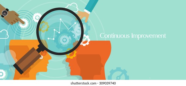 melhoria contínua kaizen conceito de negócios melhorar