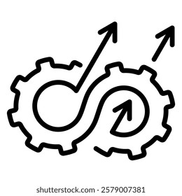 Continuous Improvement Outline Icon Simple Element For Design