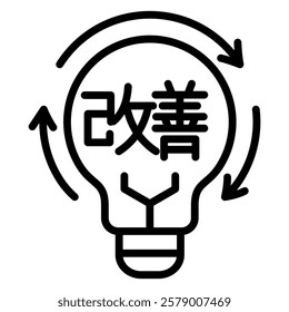 Continuous Improvement Outline Icon Simple Element For Design