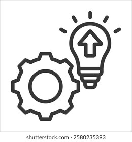 Continuous Improvement Outline Icon Vector Illustration