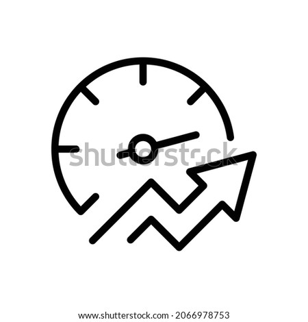 Continuous improvement, rising, time is money. Stay at home collection. Flat line vector icon for mobile application, button and website design. Illustration isolated on white background. Foto stock © 
