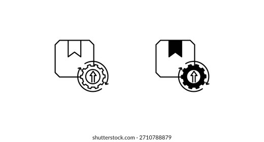 Ícone do conjunto de melhorias contínuas com ilustração de estoque de vetor de fundo branco