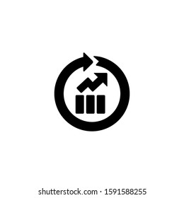 Continuous Improvement Simple Black Icon