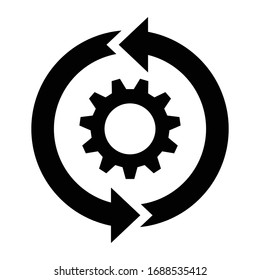 continuous improvement simple icon vector