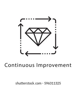 Continuous Improvement Vector Line Icon