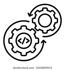 Continuous Integration Icon Element For Design