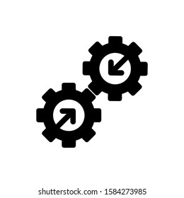 continuous integration Icon on the gearwheels