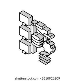 continuous integration software isometric icon vector. continuous integration software sign. isolated symbol illustration