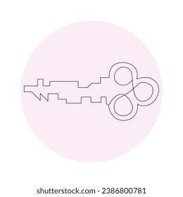 Icono de línea única continua símbolo de contorno ilustración vectorial