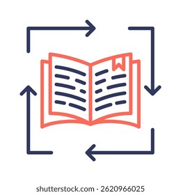 Continuous Learning Icon Element for Design