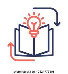 Elemento De Ícone De Aprendizado Contínuo Para Design