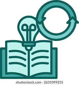 Ícone de aprendizado contínuo Ilustração de vetor sólido