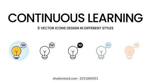 Continuous Learning vector icon ready to use vector illustration