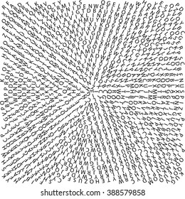 continuous letters circle pattern 