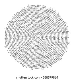 continuous letters circle pattern 