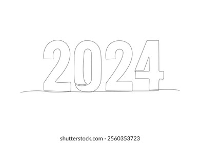 continuous line 2024 calendar new