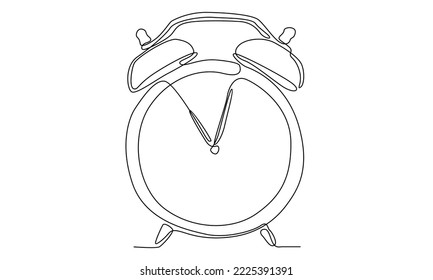 Continuous line of alarm clock