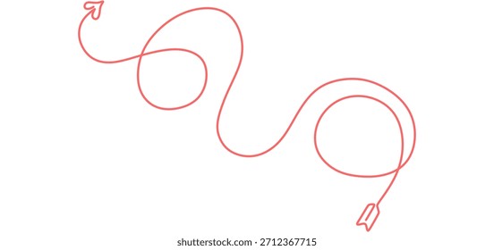 Flecha de línea continua para San Valentín