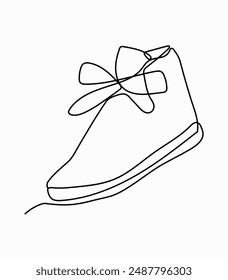 Continuous line art boot