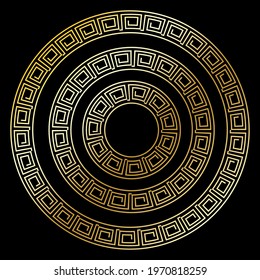 Continuous line art. Chinese traditional design. roman pattern in retro style.  Ethnic pattern. Stock image. Vector illustration. EPS 10.