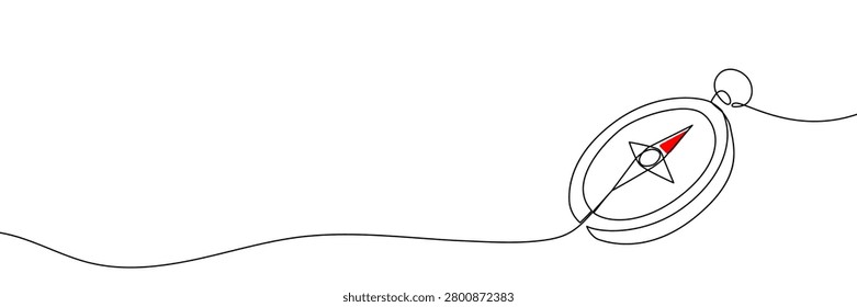Continuous line art compass