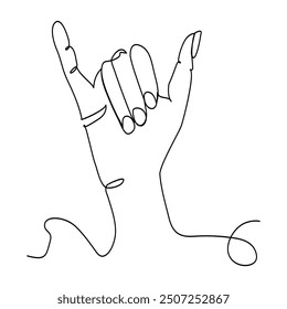  Continuous line art of couple holding hands