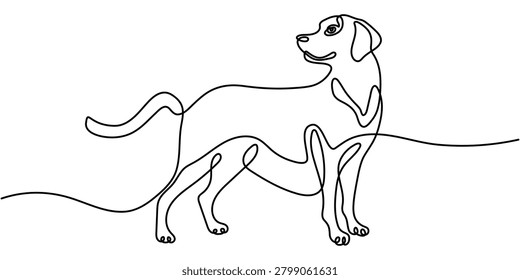 Continuous line art cute