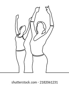 Continuous Line Art Drawing. Ballet Dancer ballerina. Vector Illustration.continuous line drawing of girl dancing ballet. Ballerina concept minimalism style. Ballerina Minimalist One Line Drawing. 