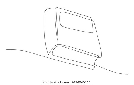 Continuous line art drawing of book. Opened book single line art drawing vector illustration template