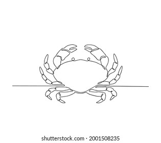 crab line drawing