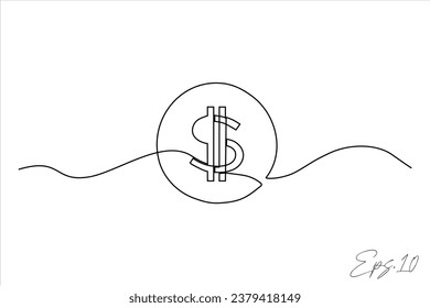 fortlaufende Zeichnung von Dollarmünzen