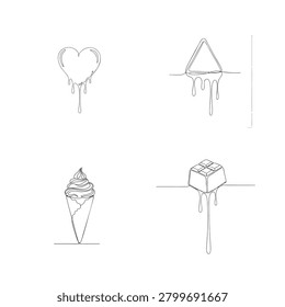 Continuous line art drawing