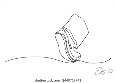 dibujo continuo del arte de la línea de los zapatos de los hombres