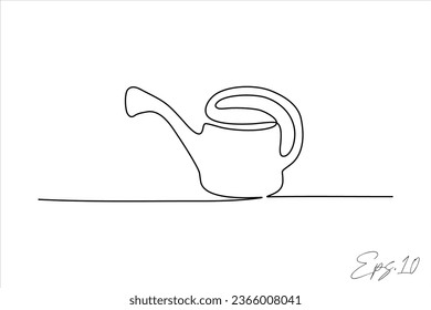 continuous line art drawing of plant sprinkler