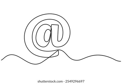 Dibujo de arte de línea continua En el icono de símbolo