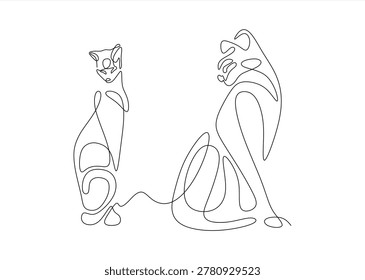 Continuous Line Art Drawing