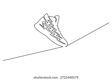 Línea continua de una zapatilla dinámica con patrones de velocidad de rayos