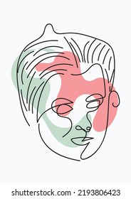 Continuous line art in elegant style for prints, tattoos, posters, textile, cards