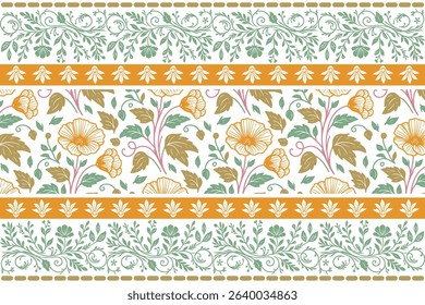 Continuous line art flower design. Seamless pattern with modern outline florals. Ideal for home textile and women wear prints.

