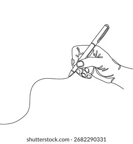 Icono de escritura a mano de arte de línea continua Ilustración vectorial creativa.
