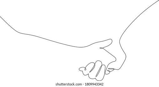 continuous line art Hands Holding Single Line Art Drawing. Minimal One Line Illustration. Hands Gesture Continuous Line Drawing. Modern Minimalist Contour Illustration.